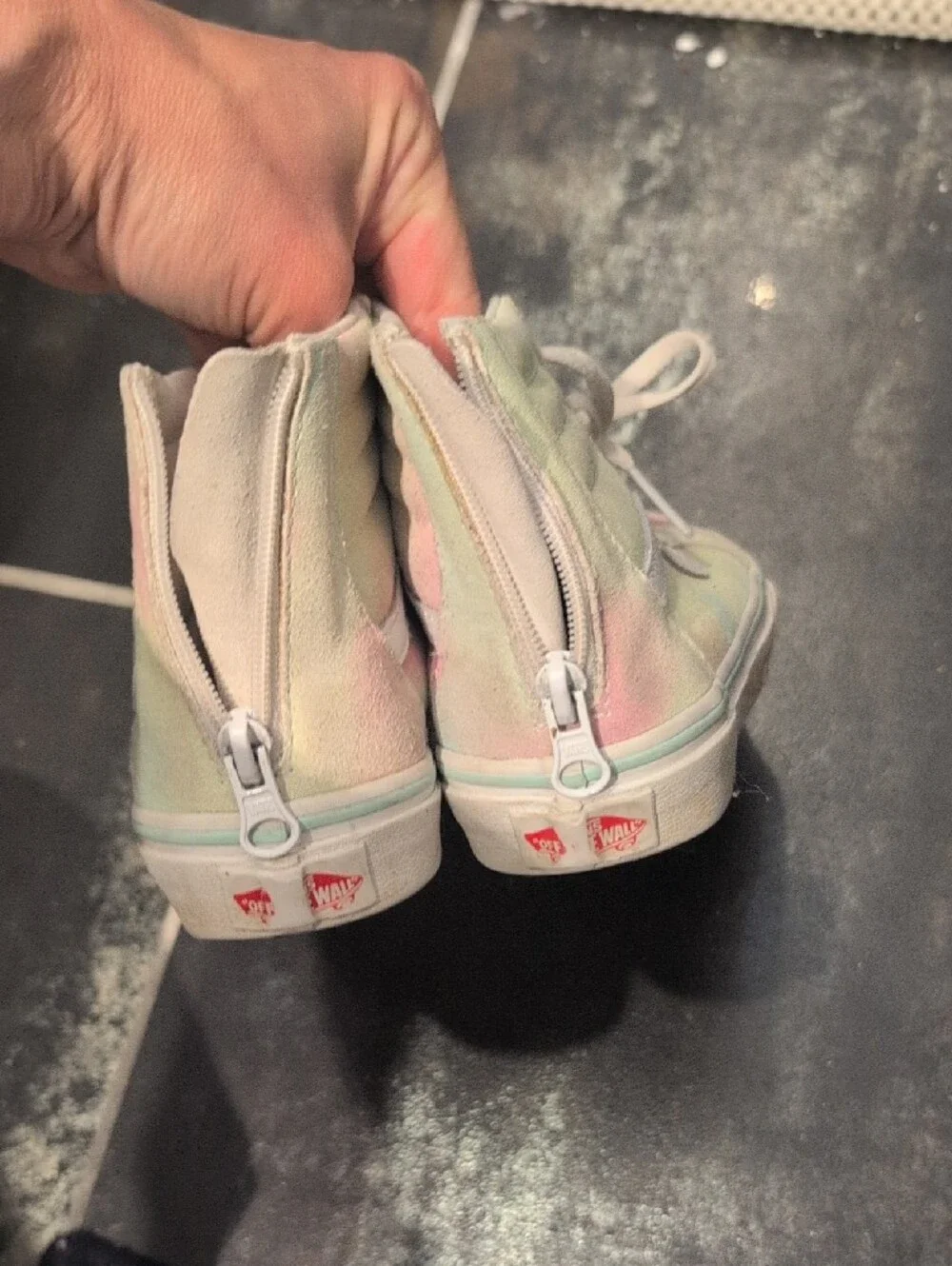 Vans Kids High-Top Sneakers - Pastel Pink, Mint & Yellow Tie-Dye